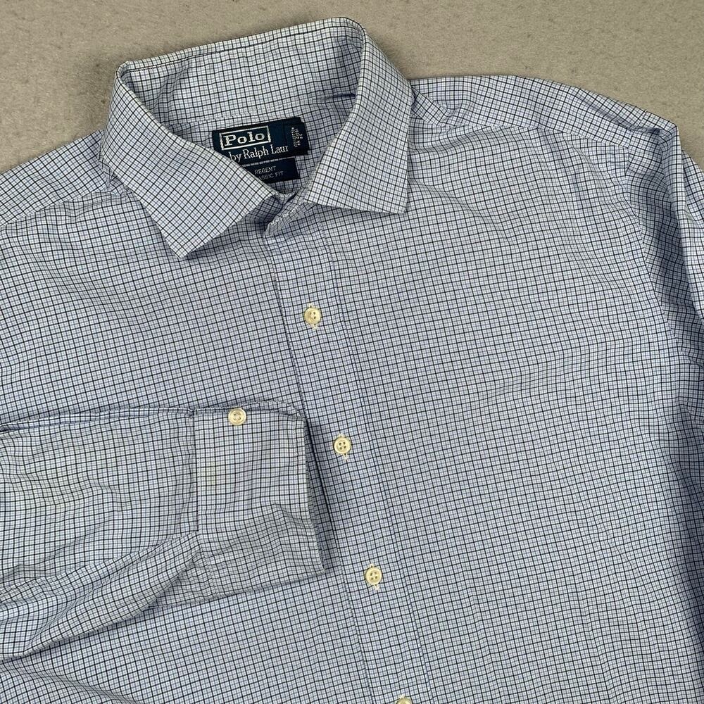Vintage Polo Ralph Lauren Shirt Mens 17 34/35 Regent Classic Fit Long Sleeve